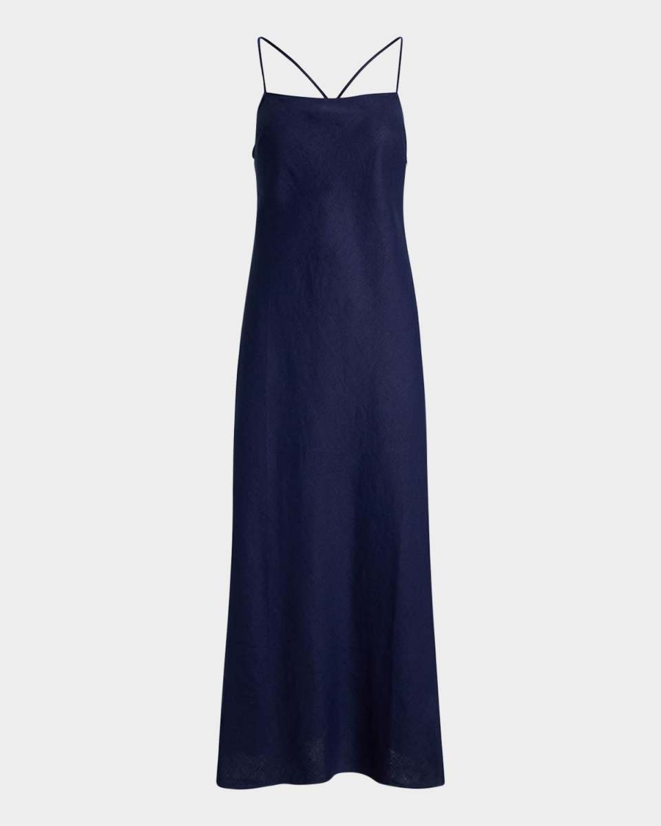 Linen Sleeveless A-Line Dress